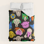 Funny colorful dog cartoon pattern Duvet Cover Gallery Image 6