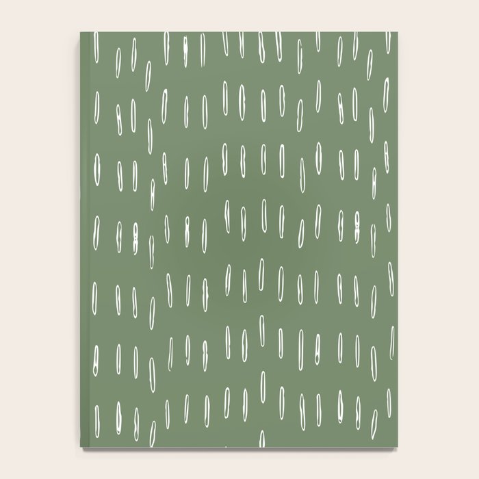 Let It Snow, Green and White, Boho Art Notebook Gallery Image 4