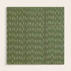 Let It Snow, Green and White, Boho Art Wood Wall Art Gallery Image 1