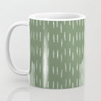 Let It Snow, Green and White, Boho Art Coffee Mug Gallery Image 3