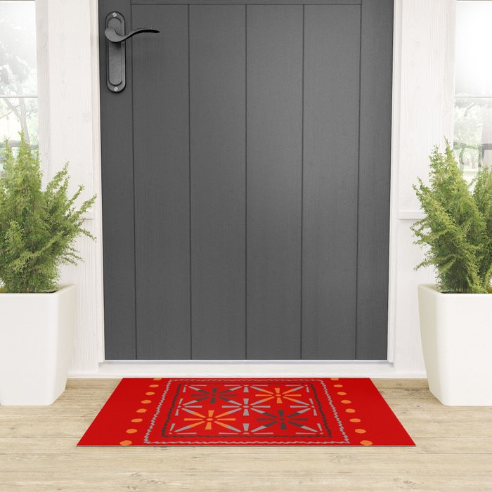 Nativo Red Welcome Mat Gallery Image 3