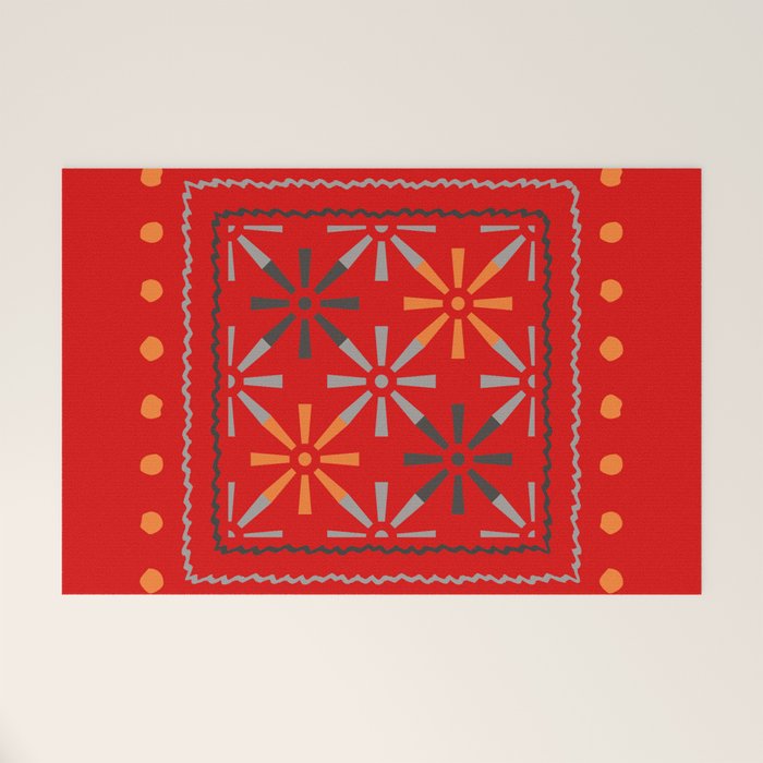 Nativo Red Welcome Mat Gallery Image 1
