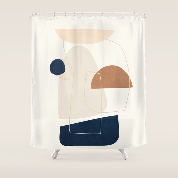 Spiraling Geometry 4 Shower Curtain Gallery Image 1
