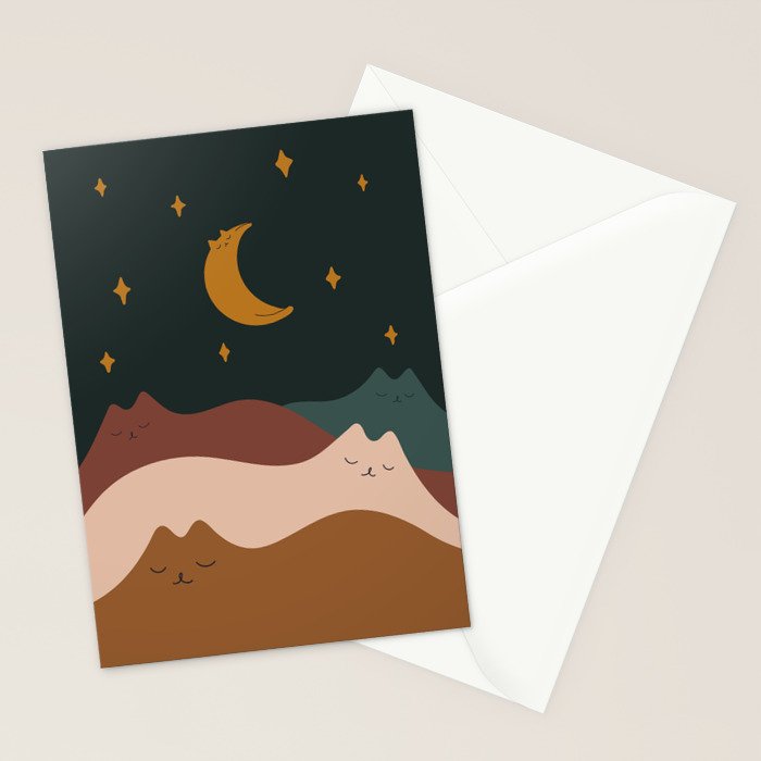 Cat Landscape 133 Stationery Card Gallery Image 2