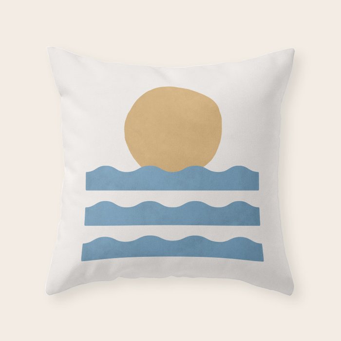 Sun Wave - Abstract Painting Throw Pillow Gallery Image 6
