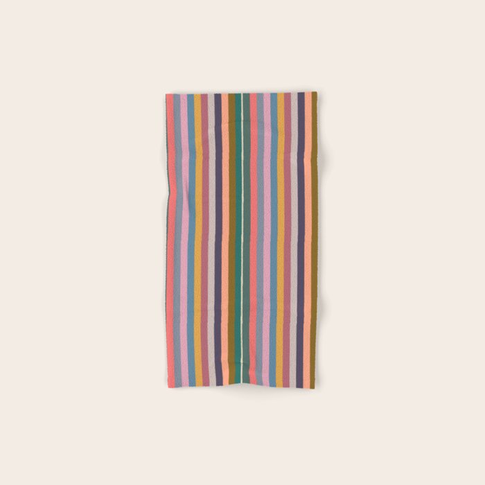 Muted Color Stripes of Joy Bath Towel Gallery Image 1