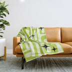 Retro Mid Century Modern Abstract Pattern 246 Throw Blanket Gallery Image 1