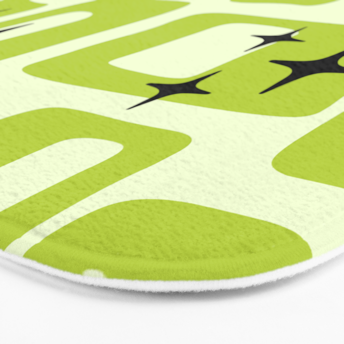 Retro Mid Century Modern Abstract Pattern 246 Bath Mat Gallery Image 3