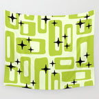 Retro Mid Century Modern Abstract Pattern 246 Wall Tapestry Gallery Image 4