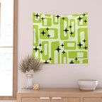 Retro Mid Century Modern Abstract Pattern 246 Wall Tapestry Gallery Image 2