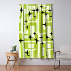 Retro Mid Century Modern Abstract Pattern 246 Window Curtain Gallery Image 5