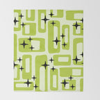 Retro Mid Century Modern Abstract Pattern 246 Throw Blanket Gallery Image 2