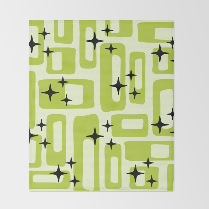 Retro Mid Century Modern Abstract Pattern 246 Throw Blanket Gallery Image 2