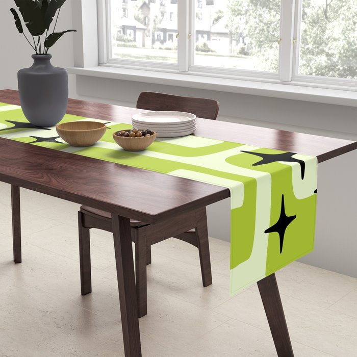 Retro Mid Century Modern Abstract Pattern 246 Table Runner Gallery Image 2