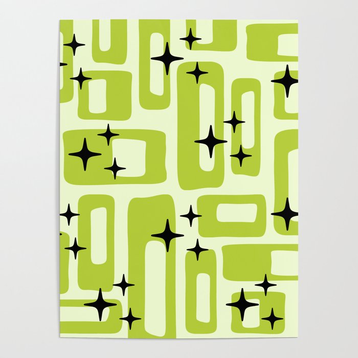 Retro Mid Century Modern Abstract Pattern 246 Poster Gallery Image 1