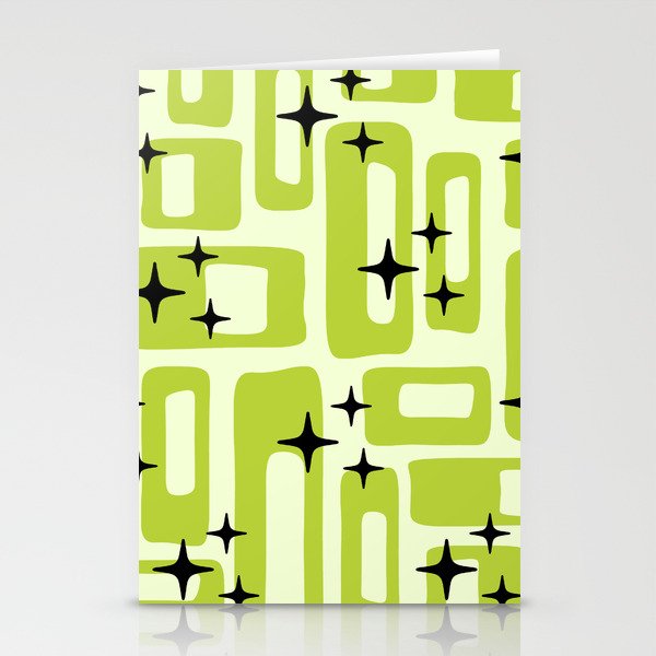 Retro Mid Century Modern Abstract Pattern 246 Stationery Card Gallery Image 1