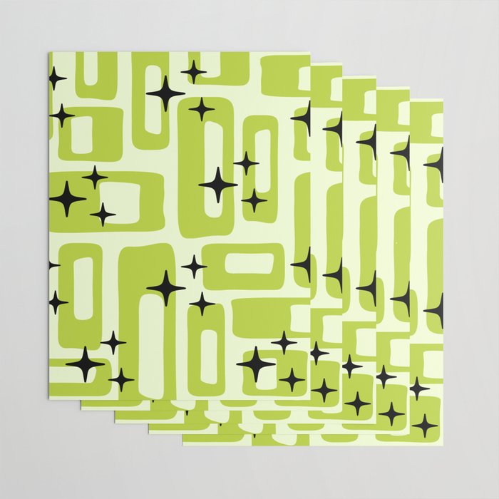 Retro Mid Century Modern Abstract Pattern 246 Wrapping Paper Gallery Image 3