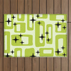 Retro Mid Century Modern Abstract Pattern 246 Outdoor Rug Gallery Image 1