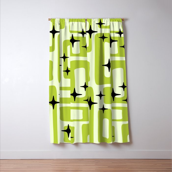 Retro Mid Century Modern Abstract Pattern 246 Window Curtain Gallery Image 3