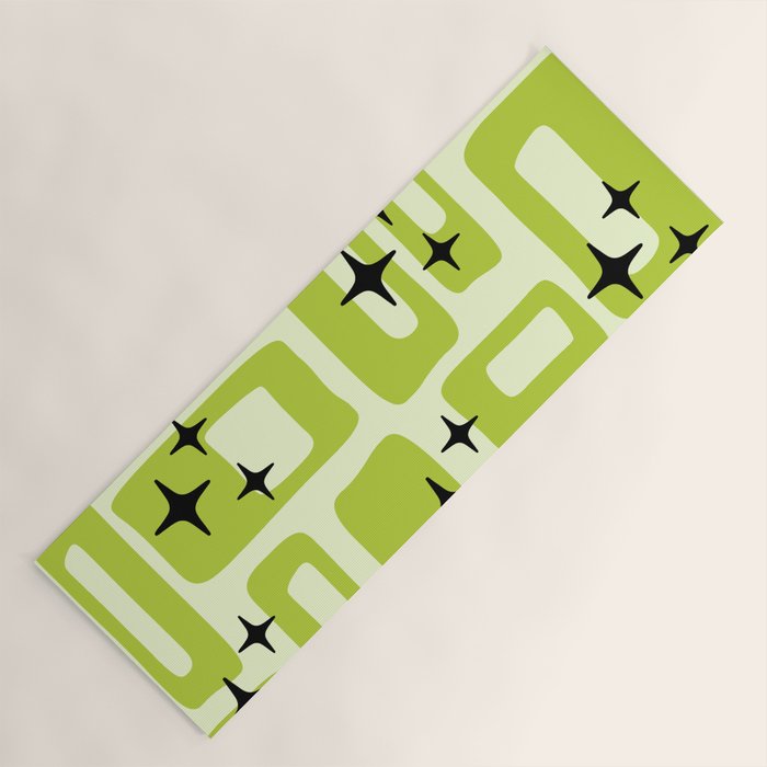 Retro Mid Century Modern Abstract Pattern 246 Yoga Mat Gallery Image 1