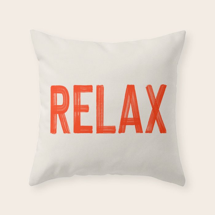 Relax Throw Pillow Gallery Image 1