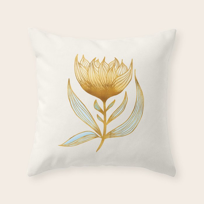 Bohemian Sunflower Throw Pillow Gallery Image 6