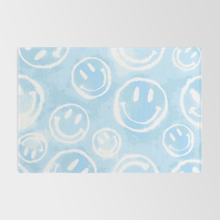 Blue Tie-Dye Smileys Rug Gallery Image 2