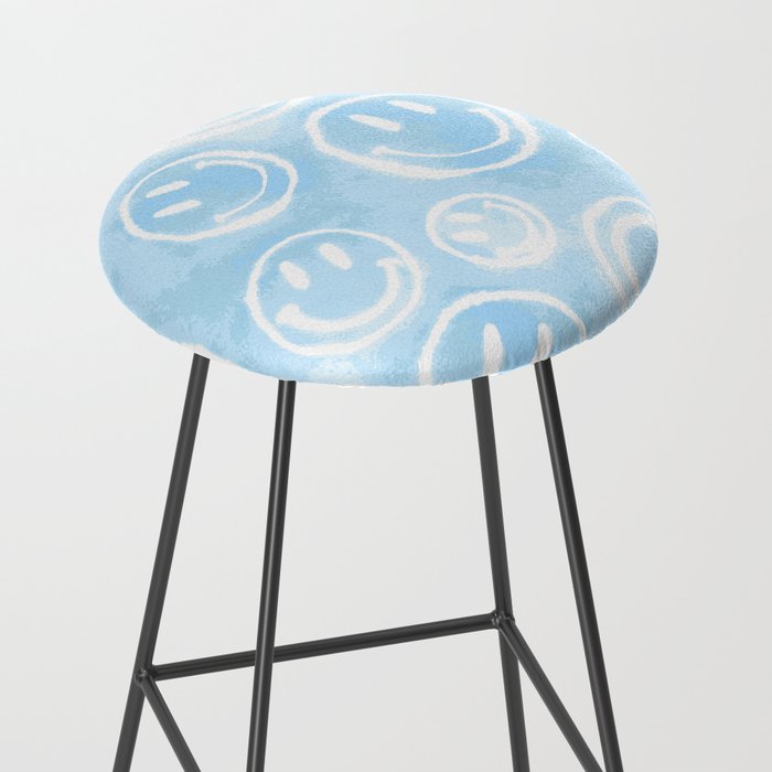 Blue Tie-Dye Smileys Stool Gallery Image 2