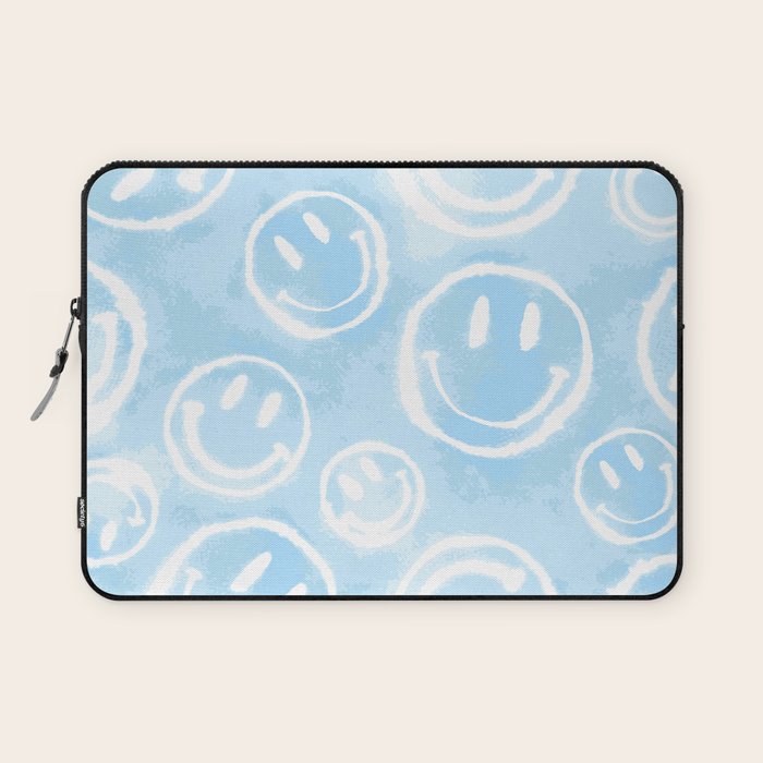 Blue Tie-Dye Smileys Laptop Sleeve Gallery Image 1