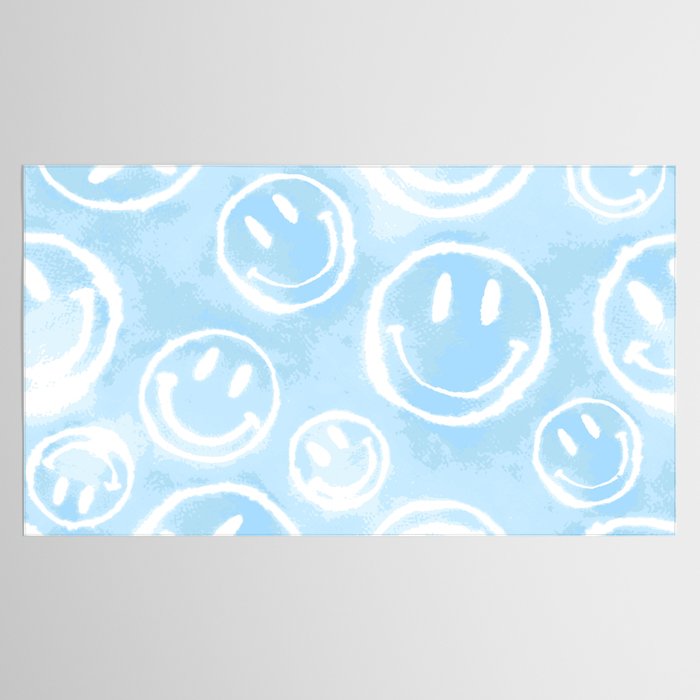 Blue Tie-Dye Smileys Tablecloth Gallery Image 2