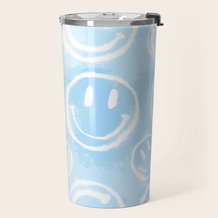 Blue Tie-Dye Smileys Travel Mug Gallery Image 2