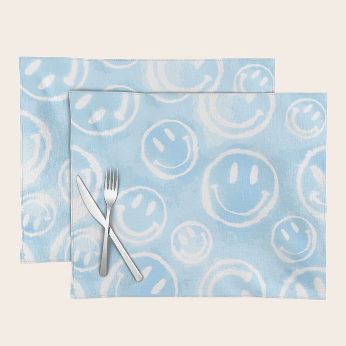 Blue Tie-Dye Smileys Placemat Gallery Image 1