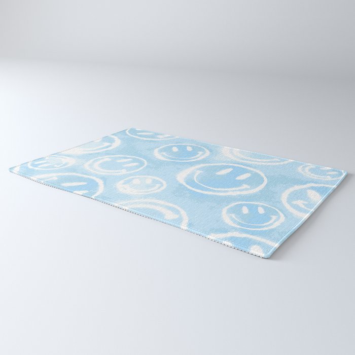 Blue Tie-Dye Smileys Rug Gallery Image 3
