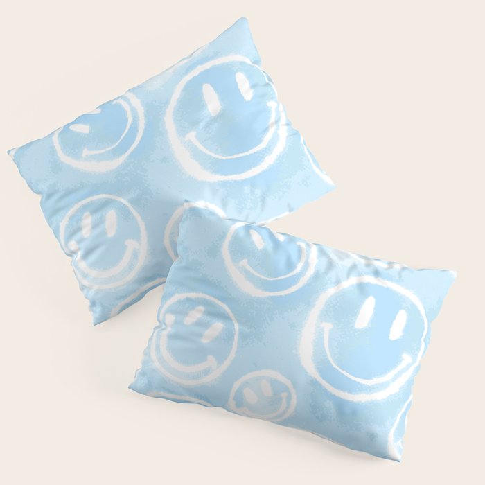 Blue Tie-Dye Smileys Pillow Sham Gallery Image 3