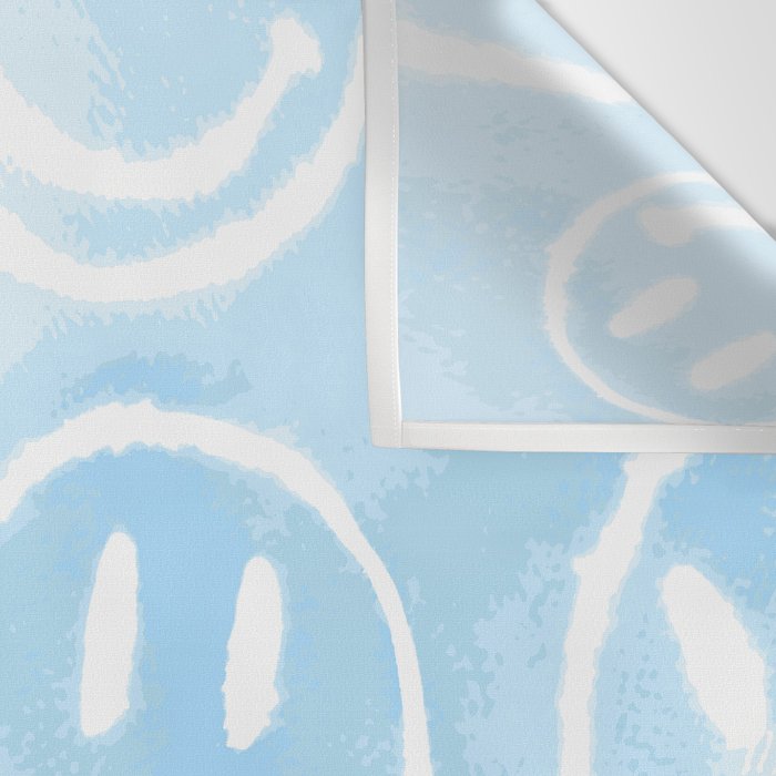 Blue Tie-Dye Smileys Wall Tapestry Gallery Image 3