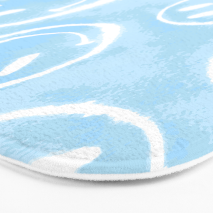 Blue Tie-Dye Smileys Bath Mat Gallery Image 3