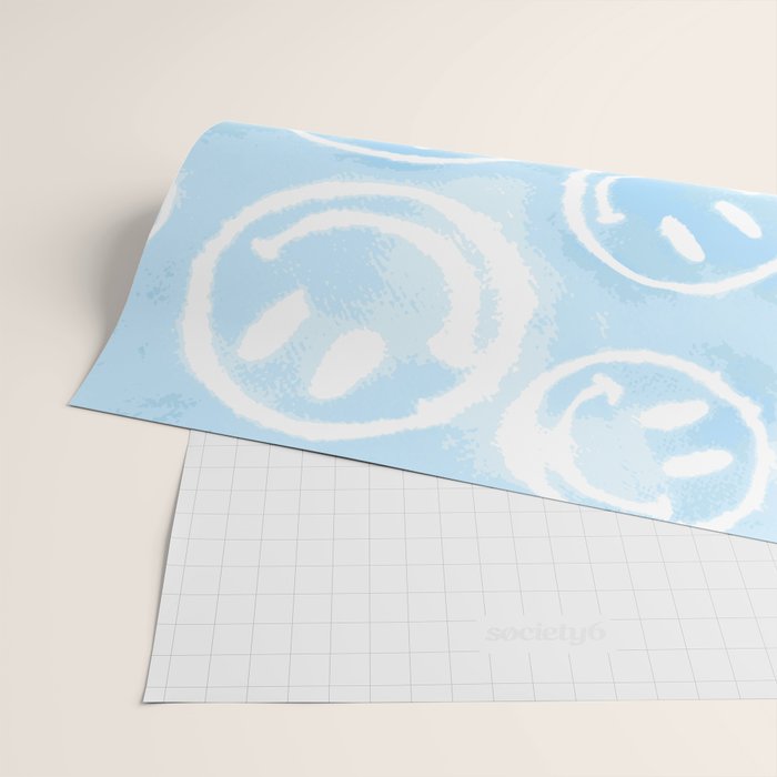 Blue Tie-Dye Smileys Wrapping Paper Gallery Image 2