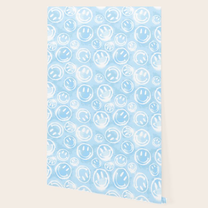 Blue Tie-Dye Smileys Wallpaper Gallery Image 2