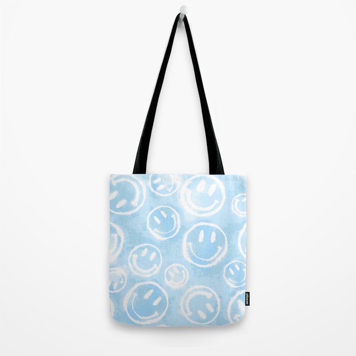 Blue Tie-Dye Smileys Tote Bag Gallery Image 2