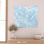 Blue Tie-Dye Smileys Wall Tapestry Gallery Image 2
