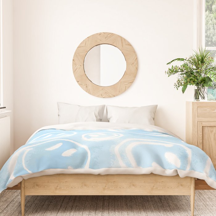 Blue Tie-Dye Smileys Duvet Cover Gallery Image 3
