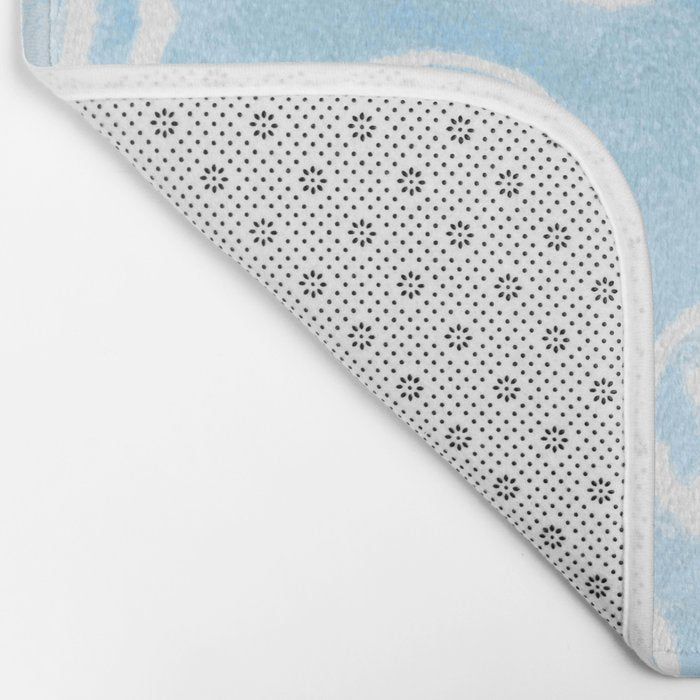 Blue Tie-Dye Smileys Bath Mat Gallery Image 2