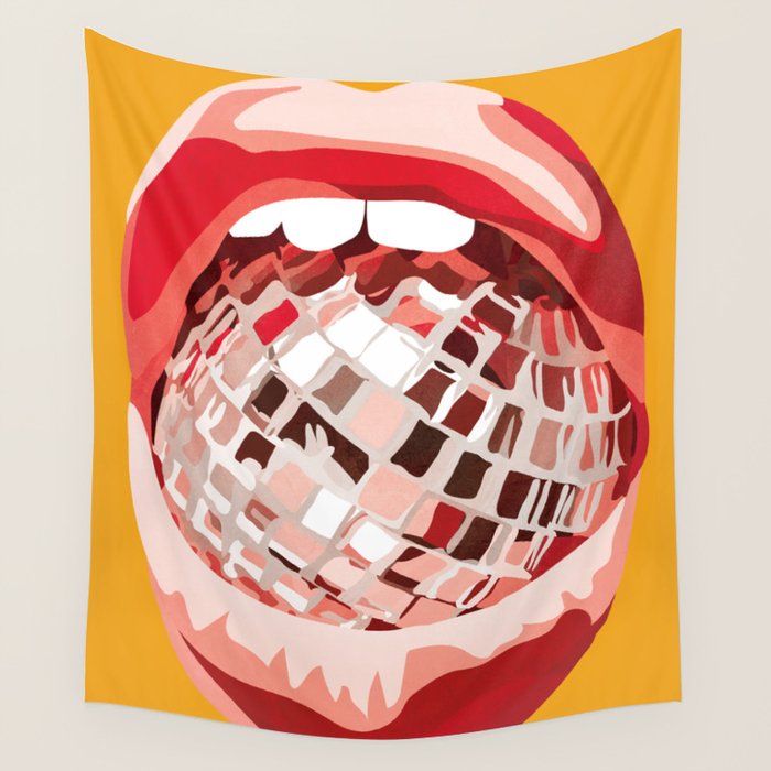 Disco Kiss 4 Wall Tapestry Gallery Image 4