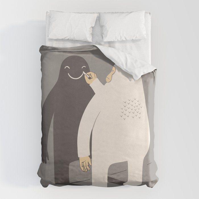 Smile my shadow Duvet Cover Gallery Image 1