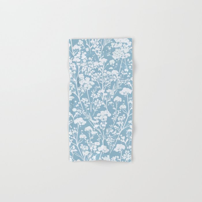 Sky Meadow Blue in Floral Bath Towel Gallery Image 1