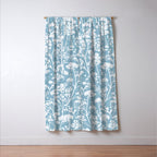 Sky Meadow Blue in Floral Window Curtain Gallery Image 3
