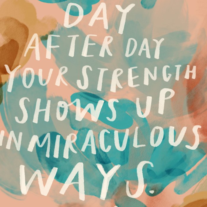 "Day After Day Your Strength Shows Up In Miraculous Ways." Coffee Mug Gallery Image 2