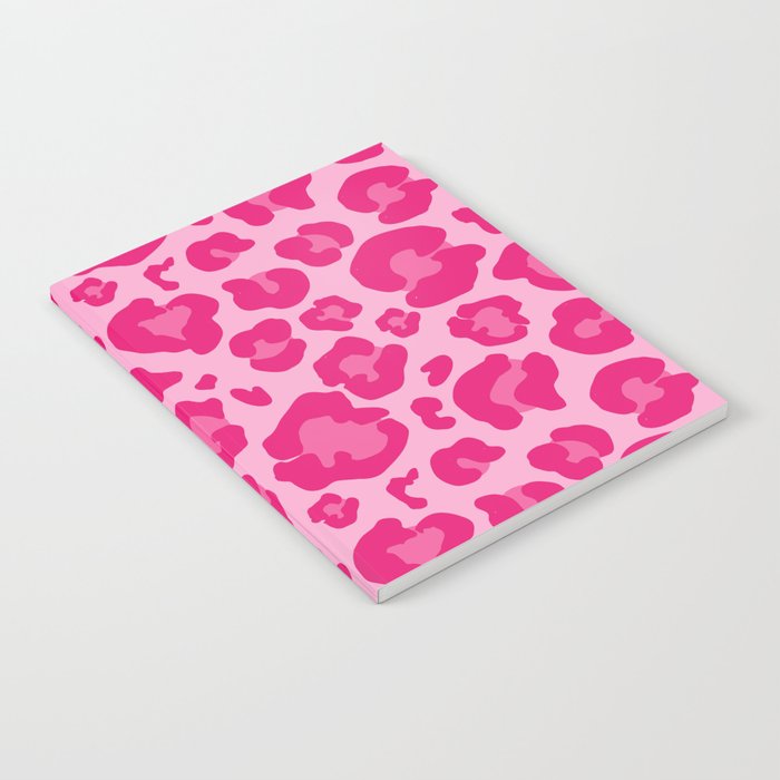 Pink Leopard Print Pattern Wallpaper - Preppy Aesthetic Notebook Gallery Image 2