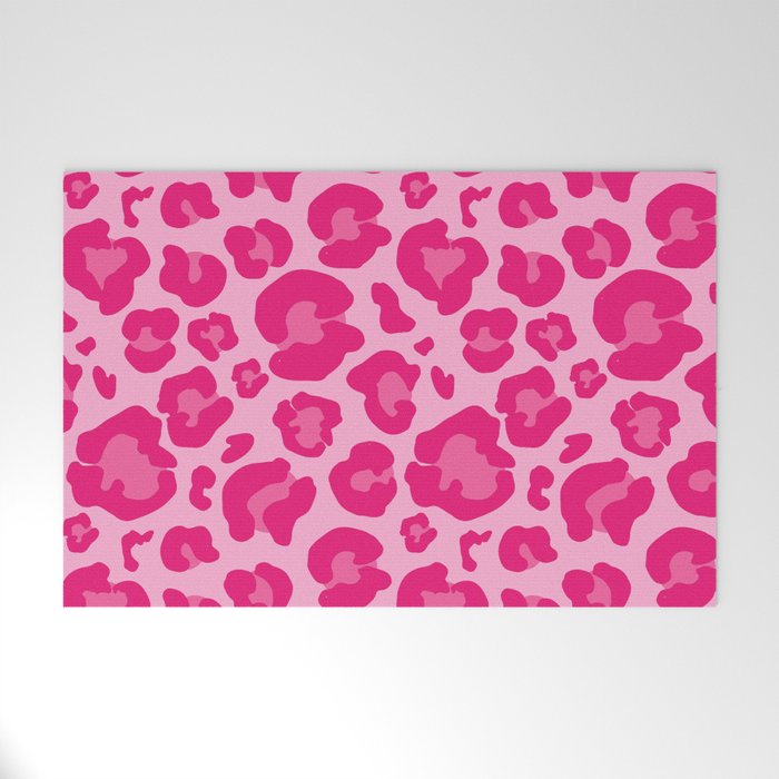 Pink Leopard Print Pattern Wallpaper - Preppy Aesthetic Welcome Mat Gallery Image 1