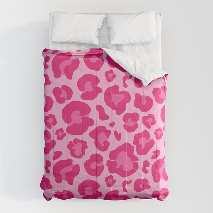 Pink Leopard Print Pattern Wallpaper - Preppy Aesthetic Comforter Gallery Image 6